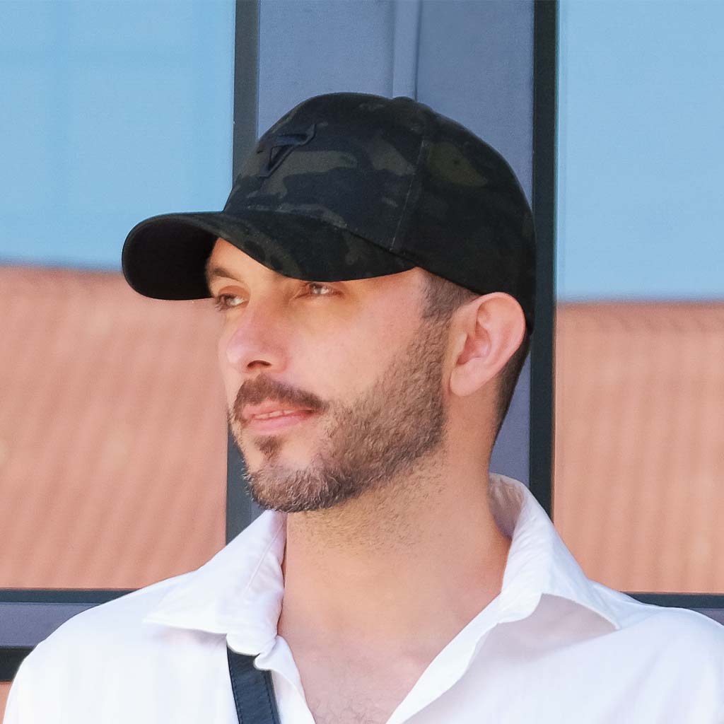 Classic Cap, Black Camo | Brando Leather South Africa