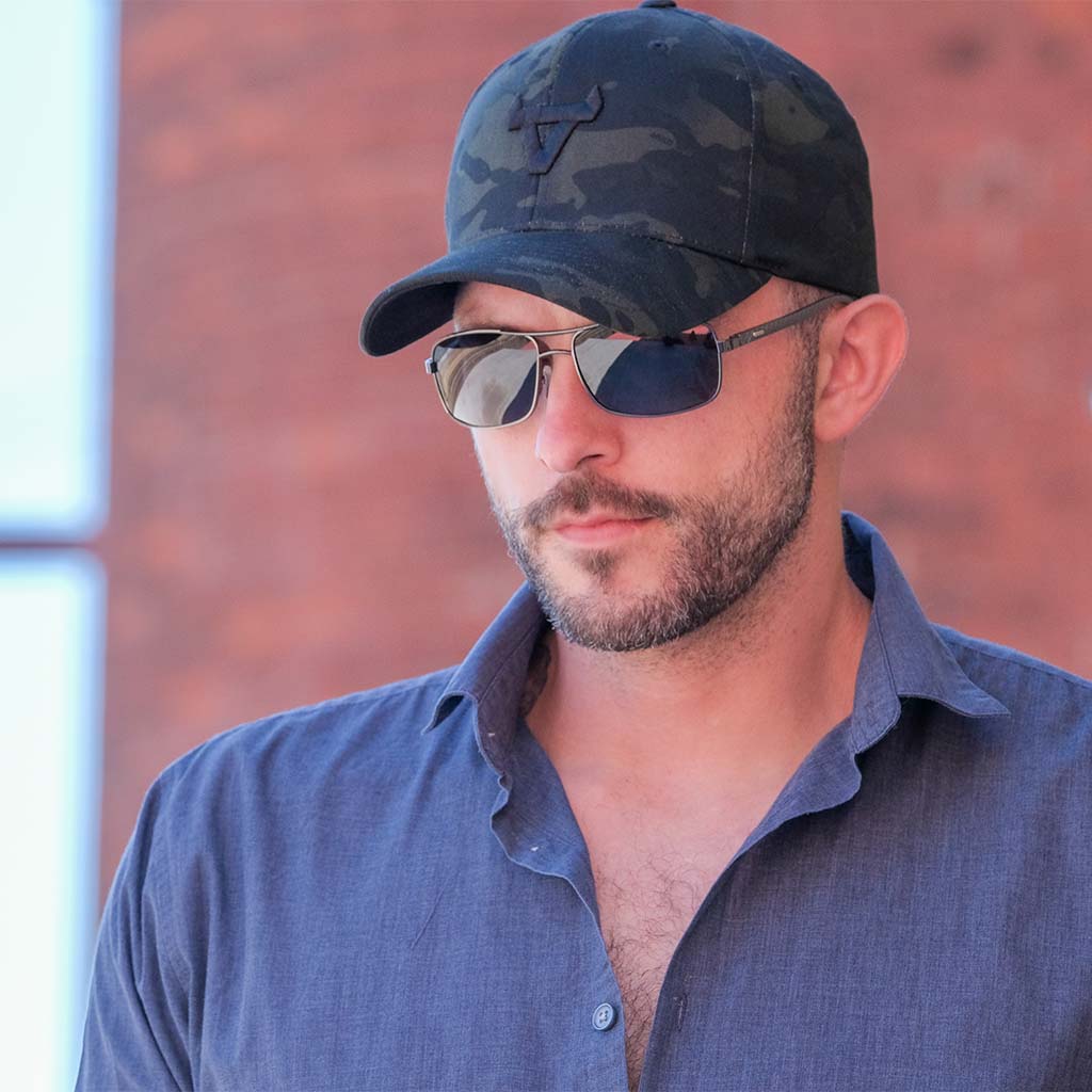 Classic Cap, Black Camo - Brando Leather