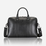 15" Slimline Leather Laptop Bag, Black