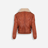 Jenn Ladies Leather Jacket, Tan