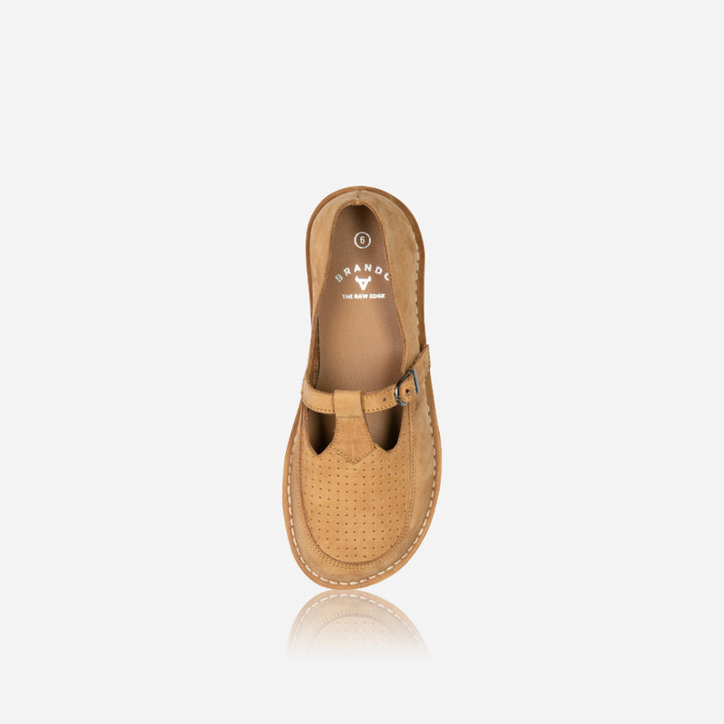Natalie T-Bar Shoe, Tan