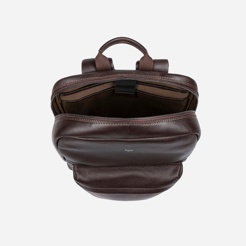 Leather Laptop Backpack, Brown