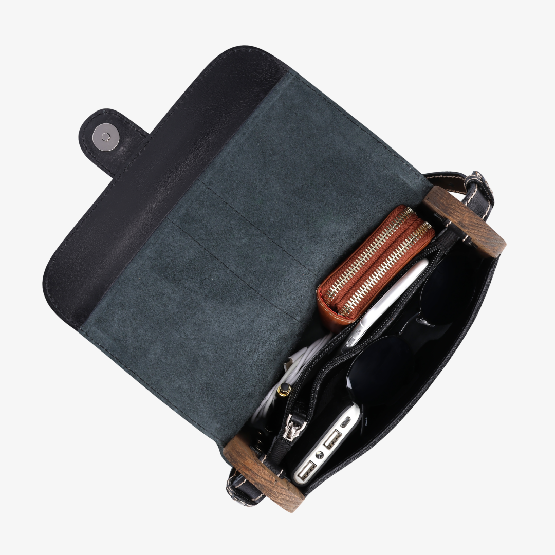 Sally Wood Panel Satchel