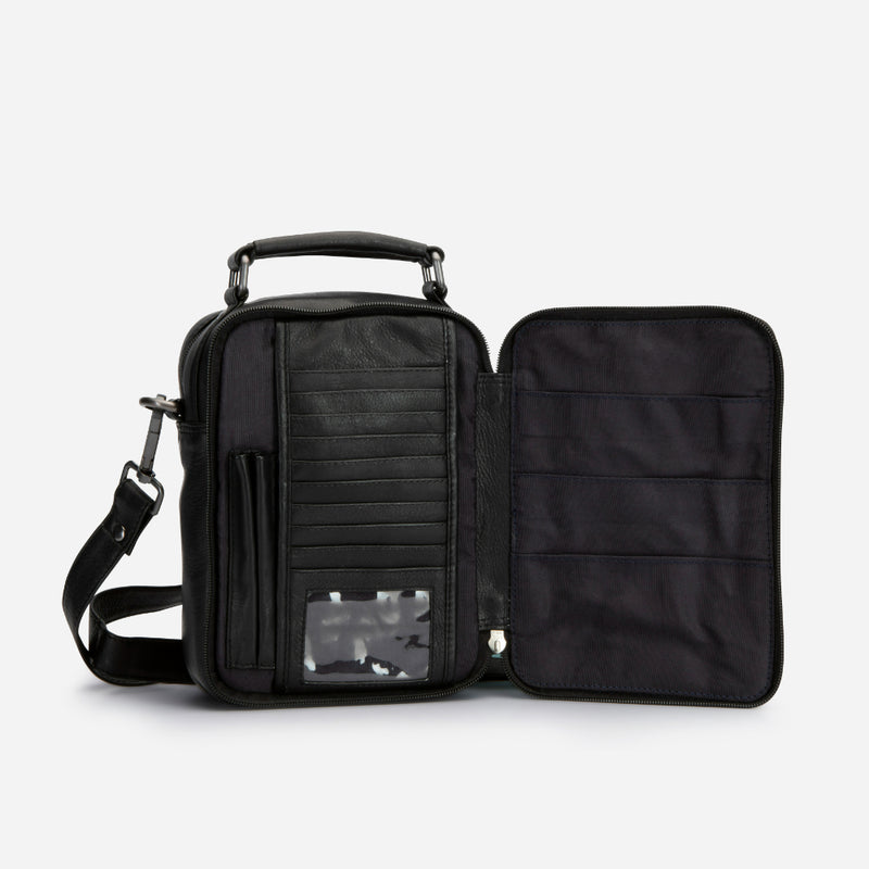 Gent's Bag With Top Handle, Black
