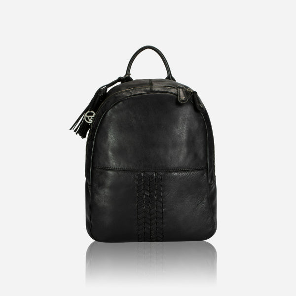 Leather Backpack, Black