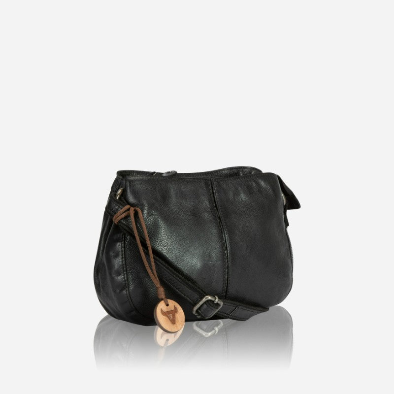 Winona Leather Crossbody Bag, Black