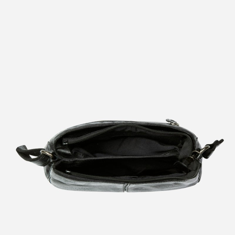 Winona Leather Crossbody Bag, Black