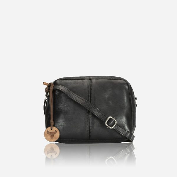 Kate Small Leather Crossbody Bag, Black