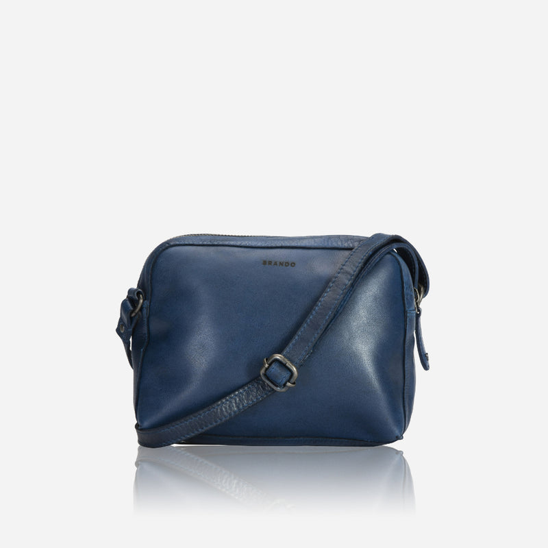 Kate Small Leather Crossbody Bag, Cobalt