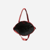 Charlize Shopper Leather Tote, Red