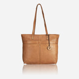 Charlize Shopper Leather Tote, Tan