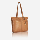 Charlize Shopper Leather Tote, Tan