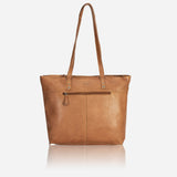 Charlize Shopper Leather Tote, Tan