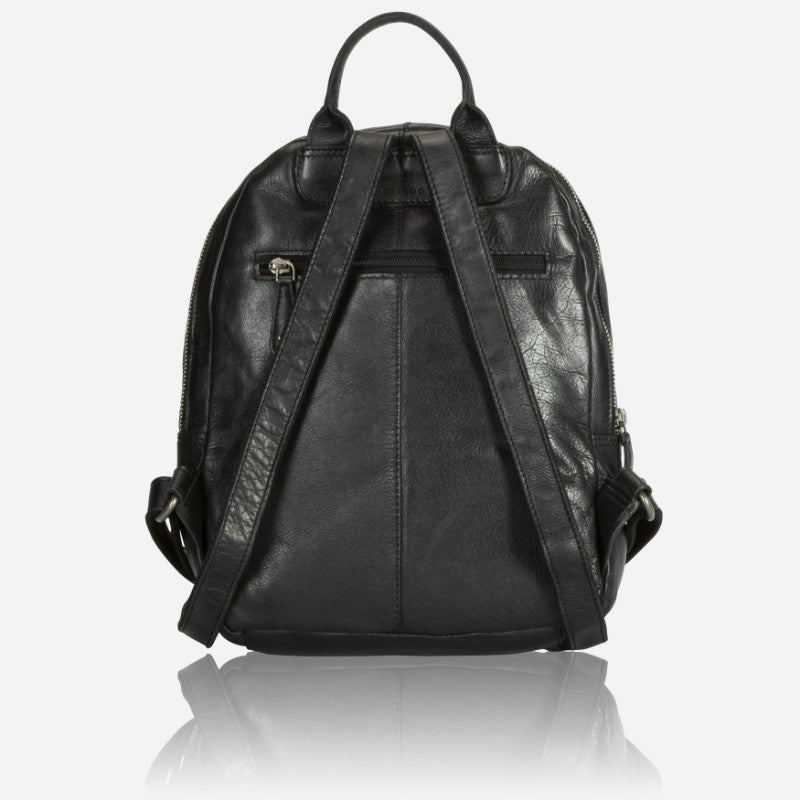 Naomi Leather Backpack, Black