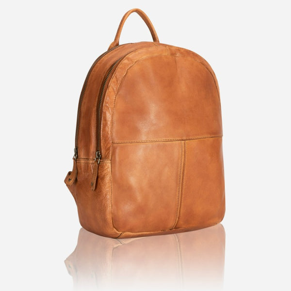 Naomi Leather Backpack, Tan