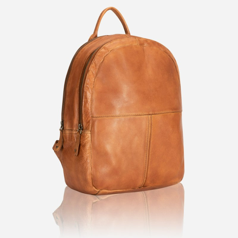 Naomi Leather Backpack, Tan