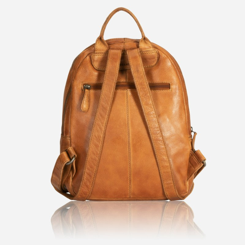 Naomi Leather Backpack, Tan