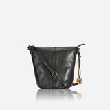 Rachel Leather Crossbody Bag, Black