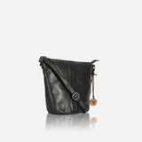 Rachel Leather Crossbody Bag, Black