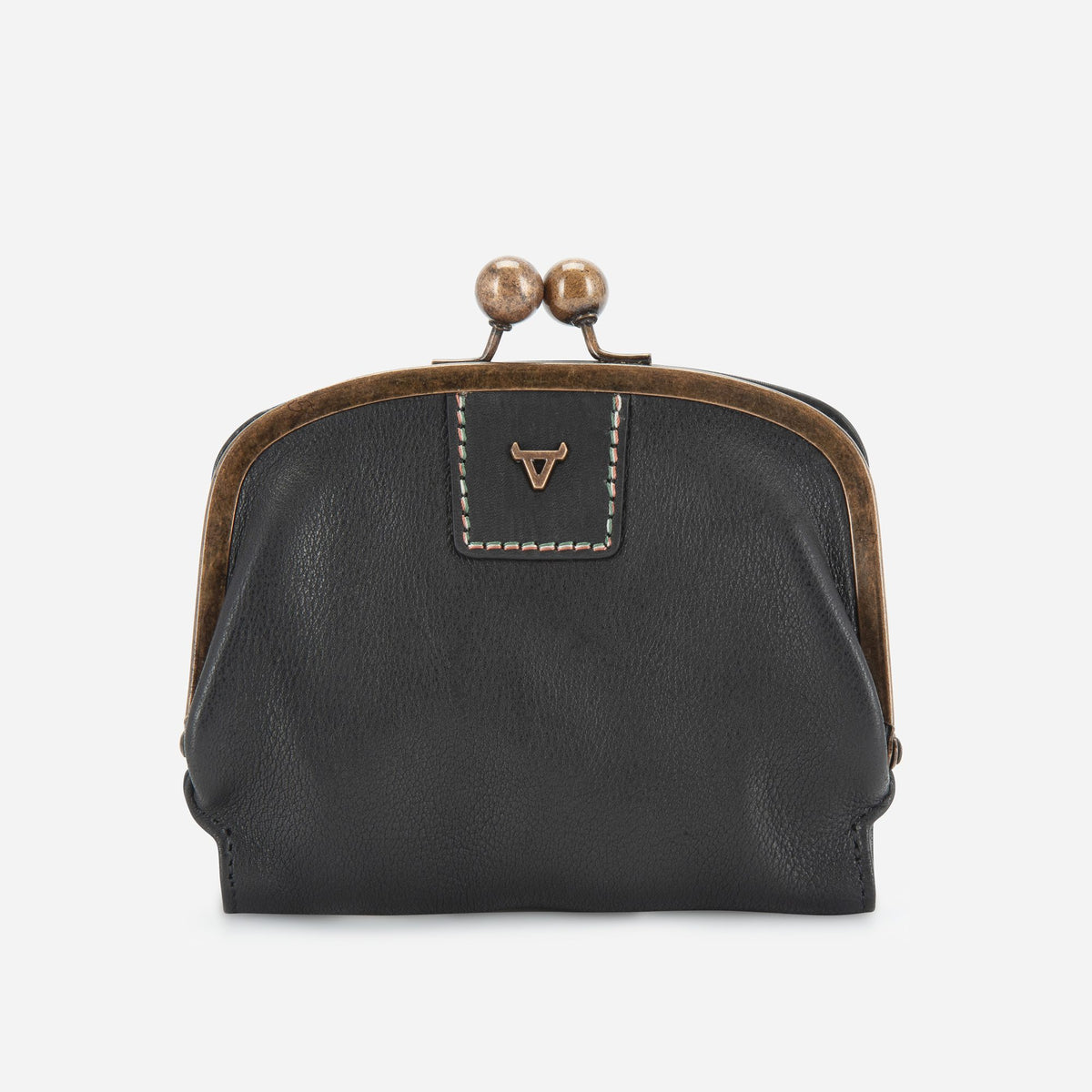 Fiona Frame Bifold Purse in Black - purse | Brando Leather