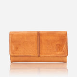 Hepburn Leather Flap Purse, Tan