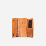 Hepburn Leather Flap Purse, Tan