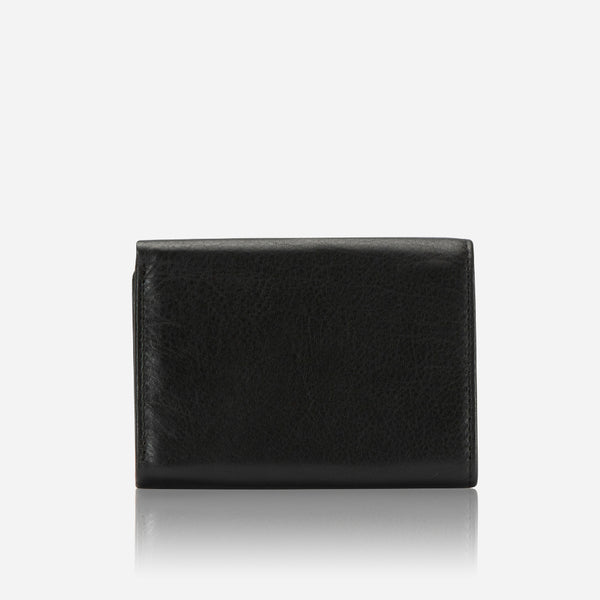 Brando Compact TriFold Leather Wallet, Black
