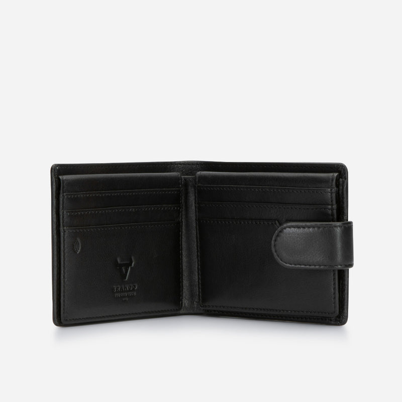 Brando Essential Leather Executive Wallet, Black