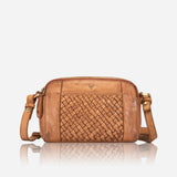 Diaz Small Leather Crossbody Bag, Tan