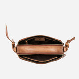 Diaz Small Leather Crossbody Bag, Tan
