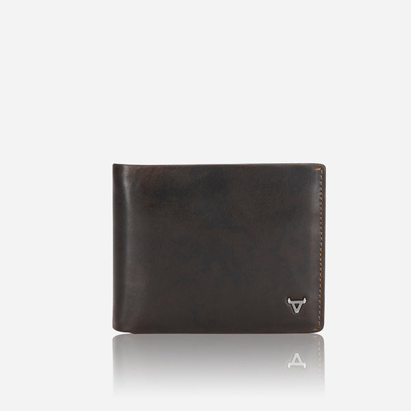 Brando Leather Flip Over Wallet, Brown