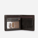 Brando Leather Flip Over Wallet, Brown