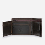 Brando Leather Flip Over Wallet, Brown