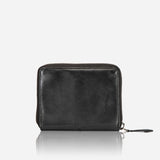 Garbo Small  Leather Zip Around Purse, Black