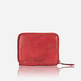 Garbo Small  Leather Zip Around Purse, Red