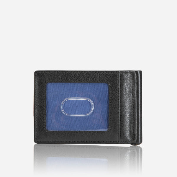 Brando Leather Wallet With Money Clip, Black