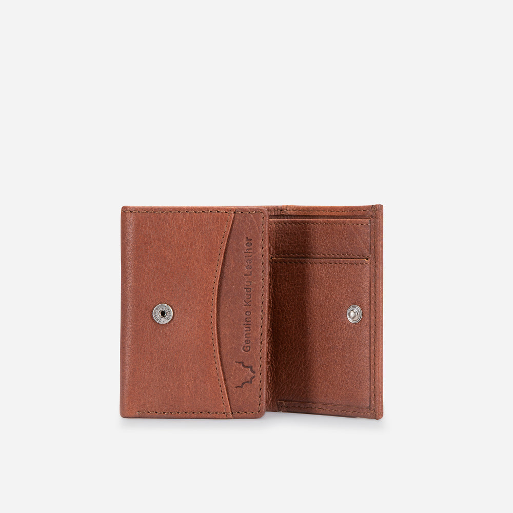 Kudu Compact Mini Trifold Wallet, Copper