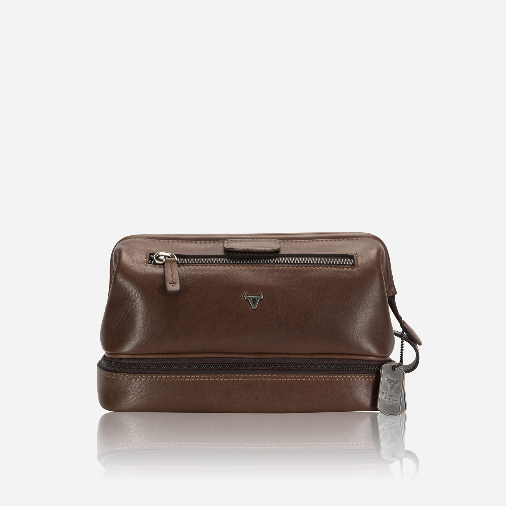 Brosnan Gents Toiletry Bag, Brown