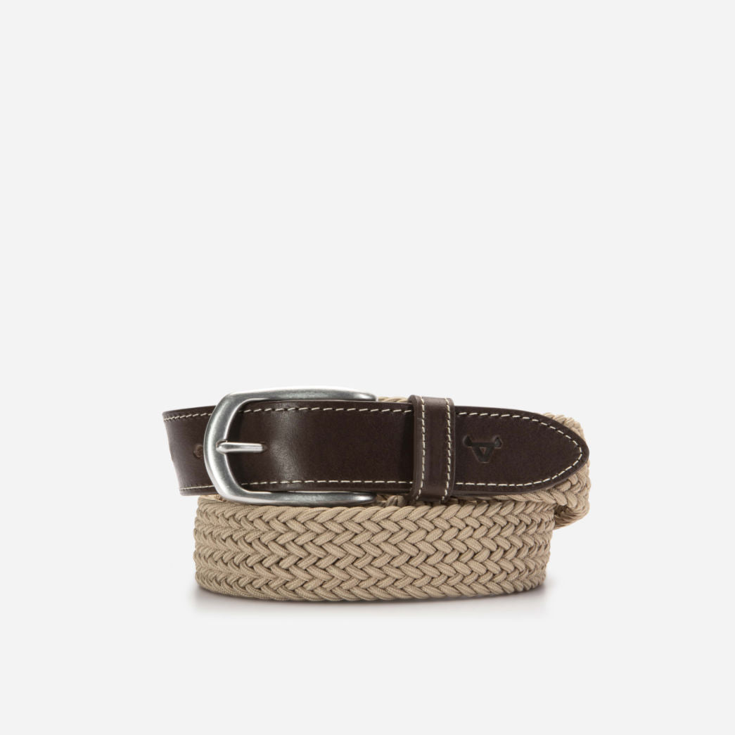 Thornton Woven Elastic Belt , Stone