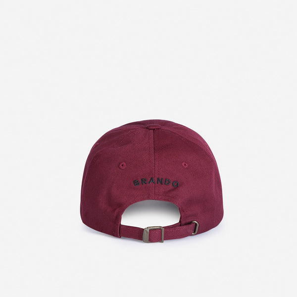 Baseballer Cap - Maroon - Leather Caps | Brando Leather South Africa