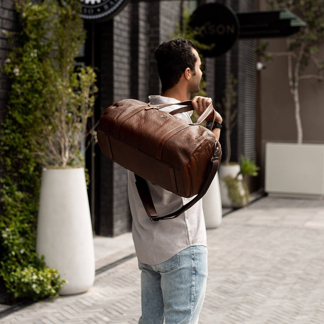 Military Style Duffel - Leather Travel Duffel Bag | Brando Leather South Africa
