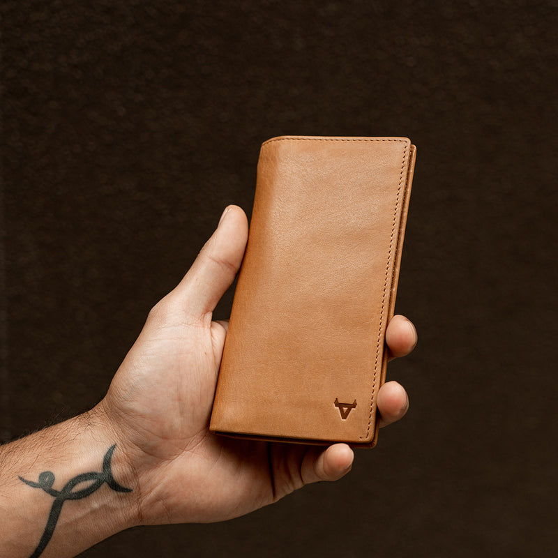 Genuine Leather Pocketbook, Tan - Leather Wallet | Brando Leather South Africa