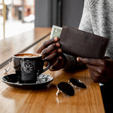 Upright Leather Pocketbook, Black - Leather Wallet | Brando Leather South Africa