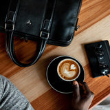 15" Slim Briefcase, Brown - Leather Laptop Bag | Brando Leather South Africa