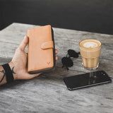Multicard Cooper Purse with Zip, Tan - Leather Purse | Brando Leather South Africa