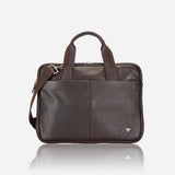 13" Compact Leather Laptop Bag, Brown