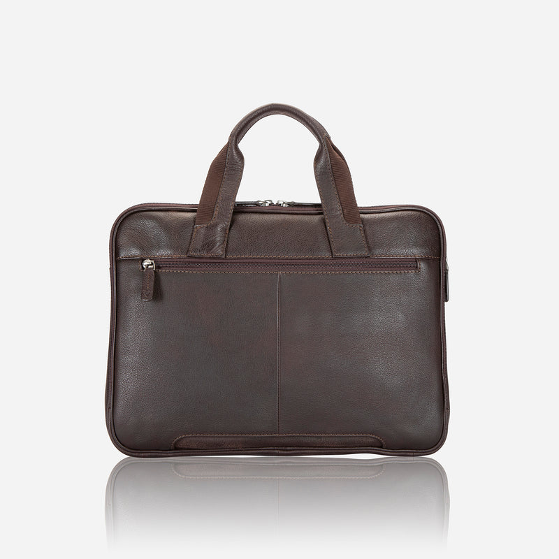 13" Compact Leather Laptop Bag, Brown