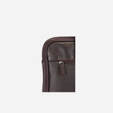 13" Compact Leather Laptop Bag, Brown