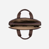 13" Compact Leather Laptop Bag, Brown