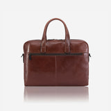 15" Slim Briefcase, Brown - Leather Laptop Bag | Brando Leather South Africa